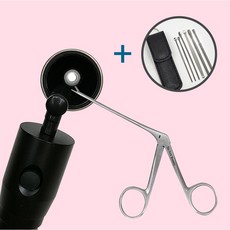 이어포셉 forcep 마이크로 포셉 귀지 핀셋 이비인후과 의료용, 1.숏 이어포셉(MA165R-1)+LED+6종귀이개세트, 1세트 1. 숏 이어포셉(MA165R-1)+LED set, 1세트