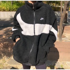 나이키 남여공용 커플 양면 양털 집업 후리스