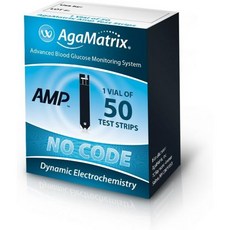 AgaMatrix Amp 혈당 테스트 스트립 50 카운트, 400 Count (Pack of 1)