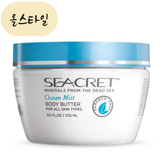 [해외] SEACRET 시크릿 미네랄 사해 바다 소금 바디버터 250ml (오션 미스트) 올스타일 미국직구, 1개