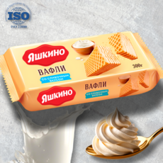 Вафли Yashkino со вкусом молочного крема, 300 г