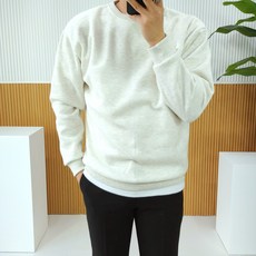 로니제이 남자 가을 겨울 도톰한 양기모 무지 라운드 커플 맨투맨 티셔츠 24컬러