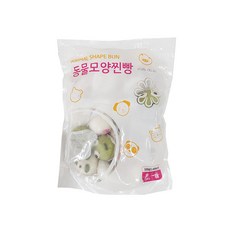 [랜시푸드] 동물모양찐빵 500g 미니호빵 유치원간식 1개