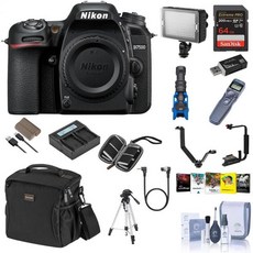 니콘 카메라 Nikon D7500 DSLR Camera Black Bundle with Memory Card Bag Battery Remote Cable Cleaning Kit C - d7500