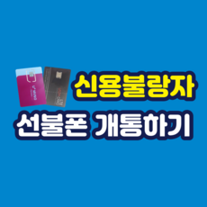 신용불량 선불폰 개통하기, L망(LG유심)