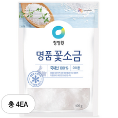청정원 명품 꽃소금, 4개, 400g