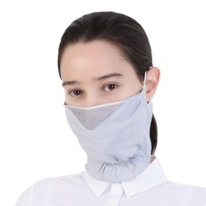 아리체 에어 메쉬 안면 마스크 골프 등산 산책 자외선 차단 UV, 그레이