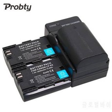 Probty 3pcs LP-E6 LPE6 LP E6 배터리 + 충전기 캐논 EOS 5DS R 5D Mark II, 상세내용참조