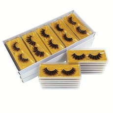 3D 인조 밍크 속눈썹 자연스러운 가짜 속눈썹 팩 가짜 속눈썹 메이크업 대량 속눈썹 20 쌍, 01 20 Pairs, 1개