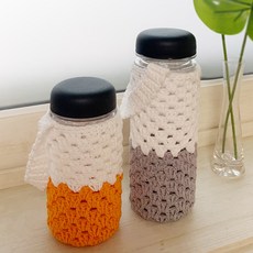 손뜨개물병파우치