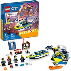 LEGO 레고 레고 시티 Water Police Detective 미션 60355 인터랙티브 디지털 빌딩 장난감 세트 만 6세 이, 한개옵션0