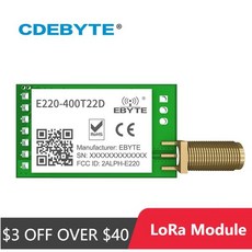 433MHz LLCC68 LoRa 470MHz 무선 모듈 22dBm 장거리 5km CDEBYTE E220400T22D SMAK UART RSSI 트랜스미터 수신기 SEMTECH - d5트랜스미터