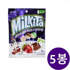 밀키타 어쏘티드 밀크 롤리팝, 81g, 5개