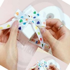 해신잡화점 레터링 포장리본 답례품띠지 리본띠지, 해피버스데이, 1개, 해피버스데이