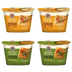 백설 컵전 (감자전 x 2개 + 녹두빈대떡 x 2개), 1세트