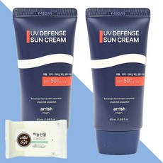 에리쉬 포맨 UV디펜스 선크림 50ml 2개(+하늘선물 물티슈 10매), 2개