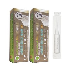 강아지 바르는 진드기 퇴치제 모기 벼룩 외부기생충 퇴치 기피제 필루 스팟온, 1ml, 2개