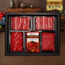 1+등급 횡성한우선물세트 18호 찜갈비700gX2개+불고기400g+국거, 없음