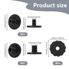 WEBEEDY 8세트 우산 팁 캡 6mm+8mm 우산 상단 교체품 방수 개스킷 포함 블랙 우산 모자 액세서리 우산 탑 프로텍터 접이식 컴팩트 우산용 2가지 사이즈