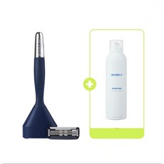  와이즐리 쉐이브 5중날 면도기+쉐이빙젤 200ml 