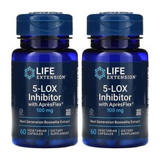 라이프익스텐션 5LOX Inhibitor 보스웰리아 60정 100mg Boswellia 2개, 5000ml