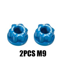 3/8 M10 M9 자전거 허브 너트 나사 고정 기어 산악 전방 및 휠 액슬 액세서리 2 개, 4) 2pcs Blue M9, 07 2pcs Blue M9