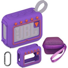 JBL Go 4 울트라 휴대용 블루투스 스피커용 실리콘 커버 및 하드 트래블 케이스 프로 사운드 스피커 스탠드 업 홀더하드 케이스용 액세서리블랙