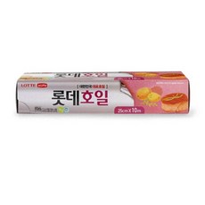 롯데알미늄 롯데 호일 16미크론 25cmX10M 은박호일 구이용 포장, 6개