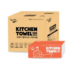 브론디 뽑아쓰는 키친타올 3겹, 100매입, 24개