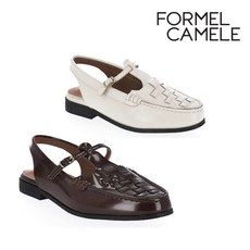 포멜카멜레 FORMEL CAMELE 천연 소가죽 위빙 슬링백 로퍼 FIY1F1SG108 261362