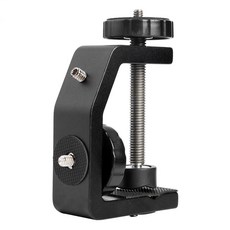 알루미늄 합금 데스크 클립 브래킷 카메라 LED 플래시 고정 홀더 스탠드, [01] Large, 1개