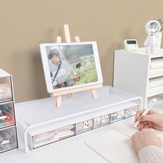 실버미어 철제 노트북 모니터 받침대 모니터 선반 소품 정리, 1단