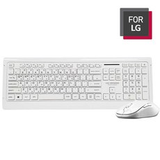 [For LG] 무선키보드마우스세트 MKS-8000 (덮개 포함), 화이트, white