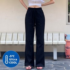 데일리브 여성용 린넨 부츠컷 슬랙스 빅사이즈 밴딩 팬츠 여름바지 KD1650-1