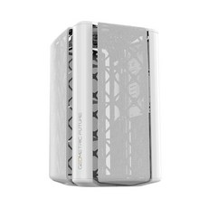 Geometric Future M2 The ARK Mesh White High Airflow Open Frame mATX/Mini ITX Gaming Case Crystal, 메시 화이트, 3) 메시 화이트 - 아크메시