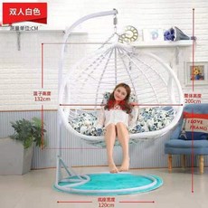 라탄 해먹의자 스탠드 바구니의자 덩굴 덩쿨 화이트, B. 더블 화이트 두꺼운 라탄 슈프림