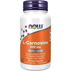 Now 나우 푸드 L 카르노신 이미다졸 펩티드 500mg 50 베지 캡슐, 50정, 2개