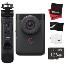 PowerShot V10 & microSDXC 128GB (class10) & & & 캐논 비디오 카메라 블랙 트라이 포드