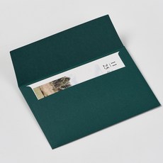 [딥컬러] 매트한 질감 색상 청첩장 초대장 두꺼운 고급 자켓 봉투 50매, 포레스트그린