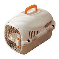 JC 애완 동물 여행 캐리어 고양이 항공 상자 환기 통기성 하드 양면 고양이 캐리어 개 케네 고양이 하이킹 실내, 플라스틱, 스타일 A, 1개