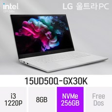 LG전자 울트라PC 15UD50Q-GX30K - 휴대용 대학생 인강용 문서작업 가벼운 초경량 대학생 노트북 *사은품증정*, 8GB, Free Dos, 256GB