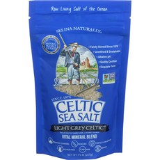 Celtic Sea Salt Light Grey Pouch 8 oz 셀틱 씨 솔트 라이트 그레이 파우치 8온스, 1개, 226g