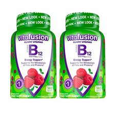 비타퓨전 비타민 B12 1000mcg 구미 140정(70일분) 2팩 Vitafusion Vitamin B-12 Gummy