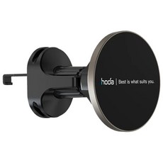 HODA 好貼 鋁合金車用出風口磁吸手機架 支援MagSafe, 鈦金色, 1個