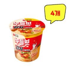 농심 누들핏 김치사발면맛 37.5g, 4개