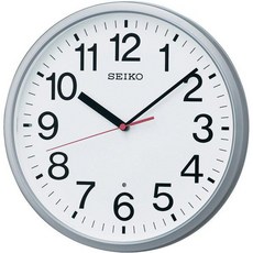 SEIKO 세이코 KX230S [전파식 벽시계 야간초침정지 기능 실버색], B.직경 36.1cm