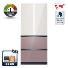 위니아 딤채 스탠드형 김치냉장고 EDQ57HBLIEE 4룸 551L 1등급 냉장/냉동, 샤인베이지로즈
