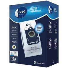 Electrolux E201SM S-Bag 진공 청소기 먼지 봉투 클래식 장시간 사용 높은 흡입 성능 (60 % 더 많은, 단일상품