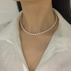 쌀알실버목걸이