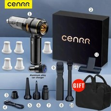 CENRR 998000PA 강력한 휴대용 진공 청소기 자동차 무선 청소기 로봇 자동차 액세서리, 없음, 4) Ultra Black 5hepa S
